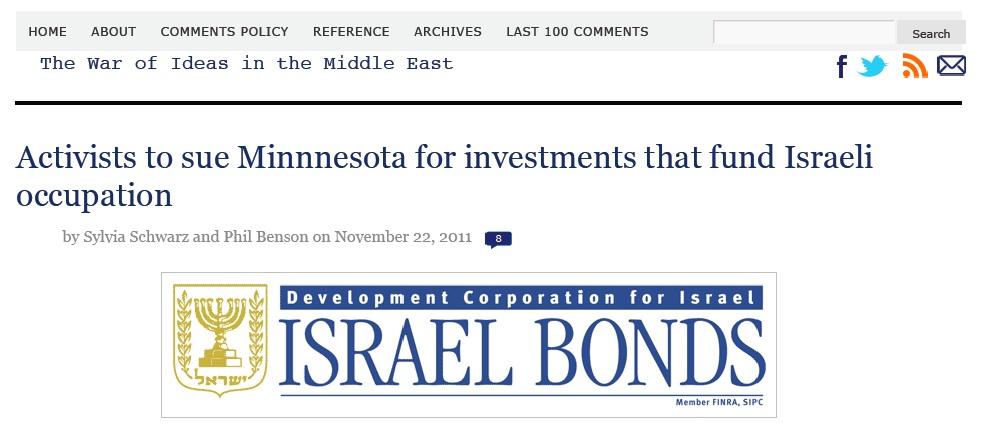 Mondoweiss article explains context of MN BBC lawsuit